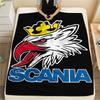 Scania Griffin Head Nákladní Auto Logo Samolepka Deku Deku na Pohovku Kempování Digitální Tisk Venkovní Plyšová Deku Lze Prát v Pračce