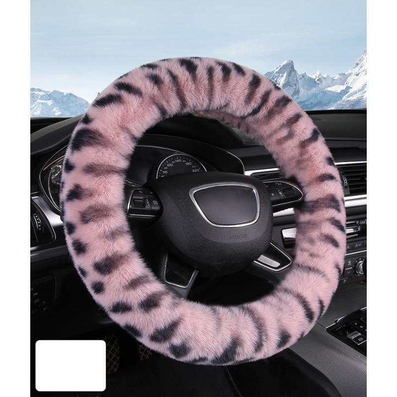 Langer Wolle flauschiger Lenkradbezug, Rutschfester 15-Zoll flauschiger Lenkradbezug mit Plüschgefühl, Umweltfreundlicher Lenkradbezug