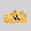 Warrior Women's Thick Sole Retro Leather Casual Sneakers Sports Shoes