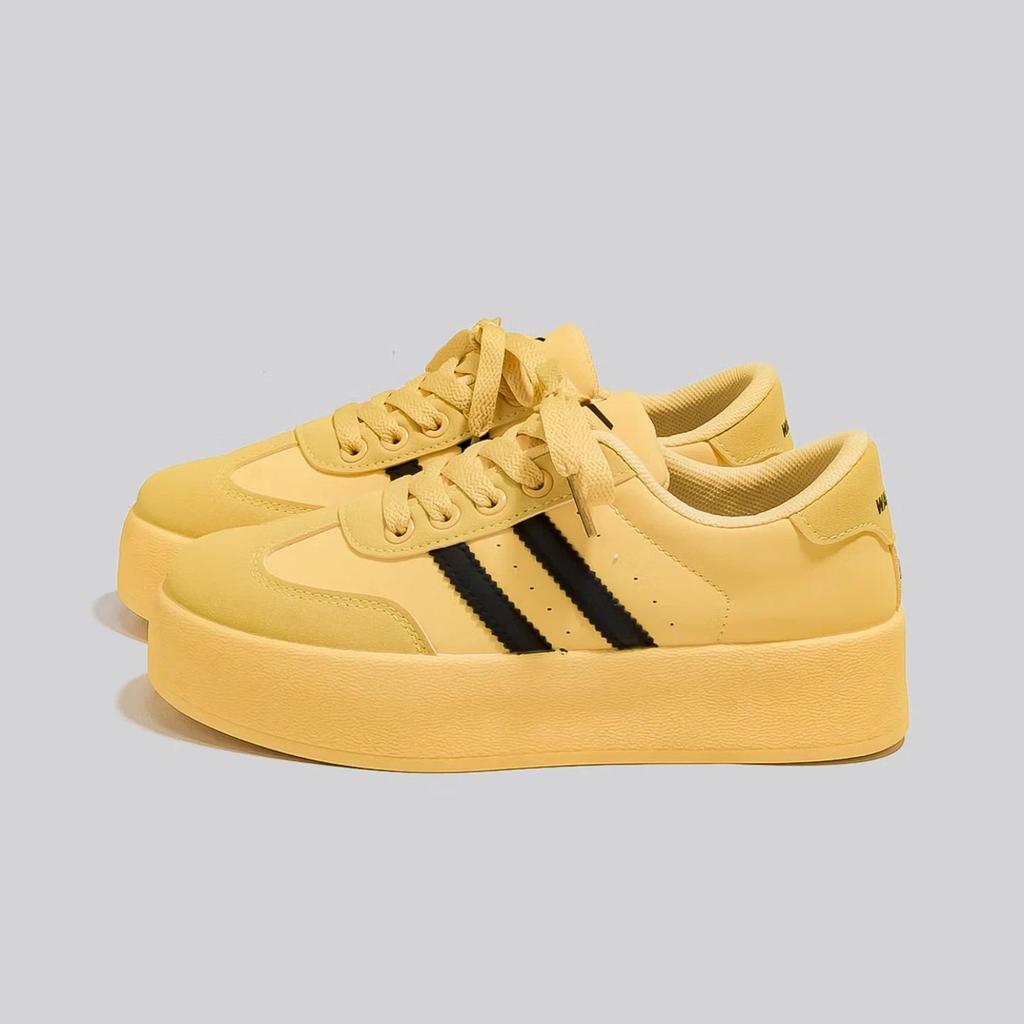Warrior Women's Thick Sole Retro Leather Casual Sneakers Sports Shoes