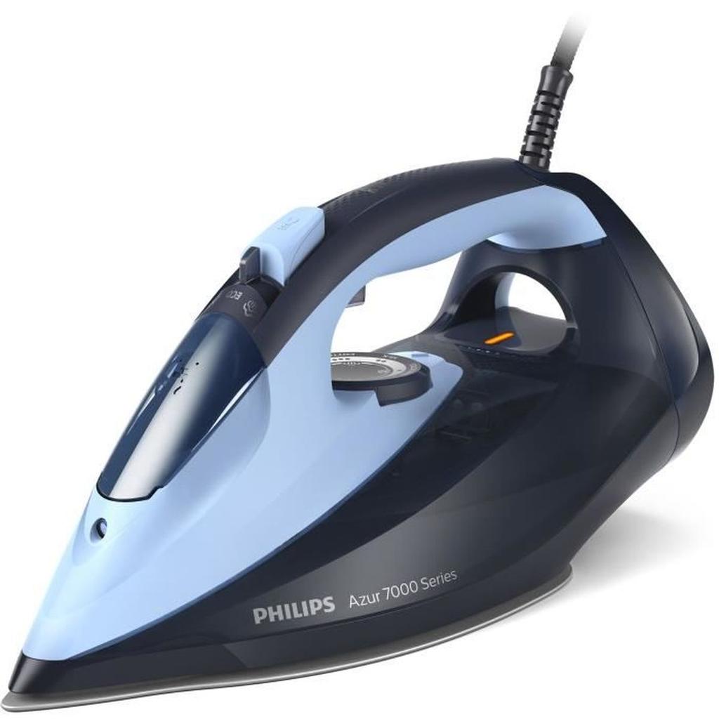 Ferro da stiro a vapore - PHILIPS - DST7041/20 - A vapore con sistema Quick Calc - 50 g/min vapore continuo - 2800W - Blu