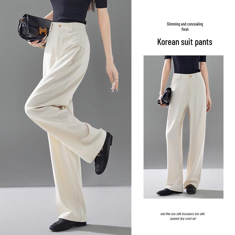 Men s Korean Style Straight-Leg Commuter Trousers XL