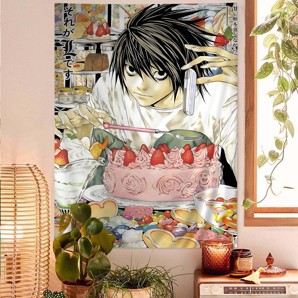 Hot Anime Death Note Hanging Bohemian Tapestry Bohemian Wall Tapestries Mandala Cheap Hippie Wall Hanging