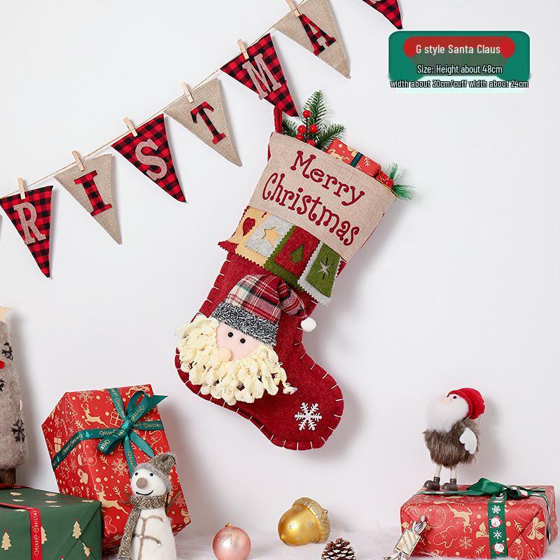 High-End 3D Cartoon Christmas Stockings - Decorative Holiday Ornaments