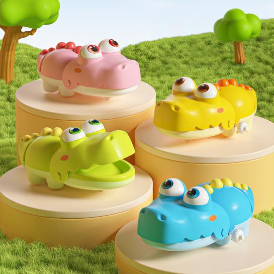 Juguete de Cocodrilo de Cuerda Sin Pilas Cocodrilo que se balancea y gatea Juguete Educativo Interactivo de Animal con Mecanismo de Reloj para Niños Pequeños Niños Niñas