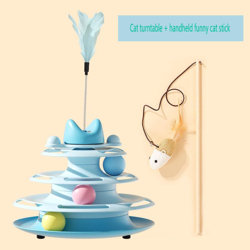 

Игрушки для кошек Self Hi, Fun, Fun, палка для кошек, перо, питомец, вращающийся мяч для кошек, прочная мышь и коллекция принадлежностей для кошек синий