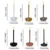 USB Charging Candlelight Table Lamp Touch Control LED Light Source LED Candle Lamp Metal Construction Simple Design