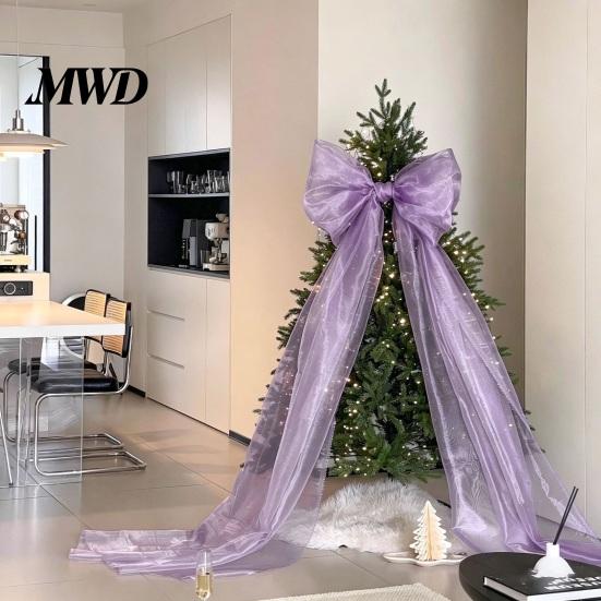 Grote Stoffen Strikken voor Verjaardagsevenementen 79x20 Inch Reuzenstrik Kerstboomtopper, Extra Grote Tule Romantische Tuinbruiloften Ornament met Lange Slinger