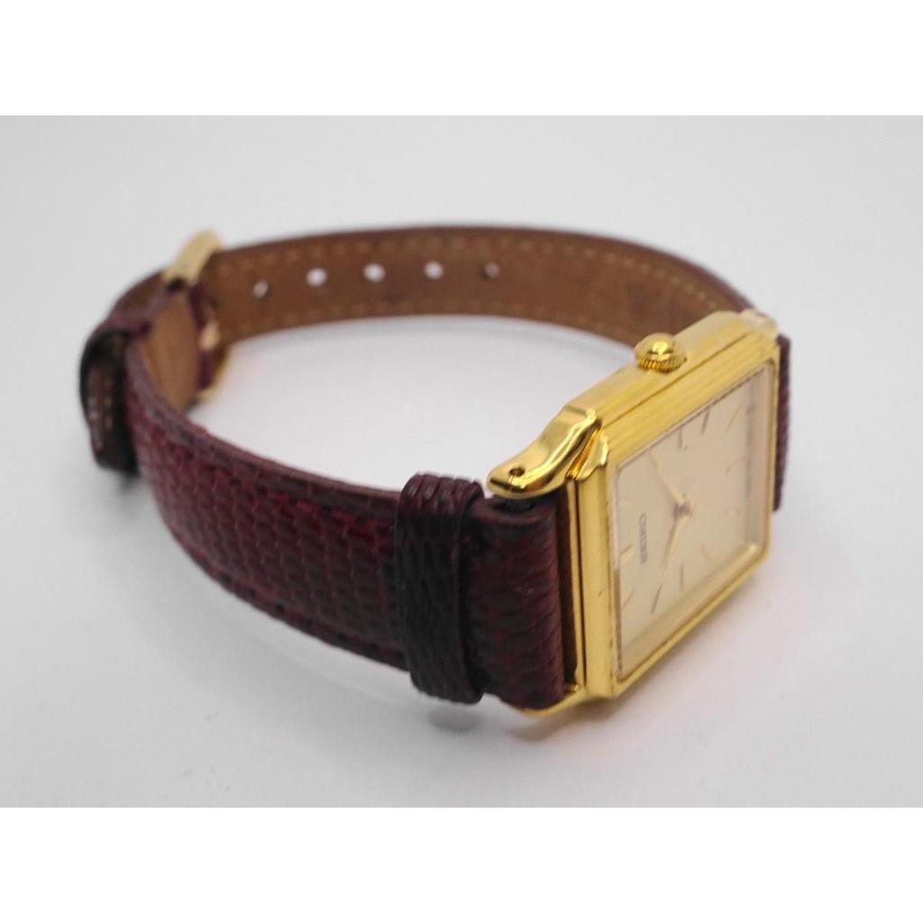 Used Working 1990 SEIKO 7321-6280 Ladies Watch Y495 Seiko Gold Dial