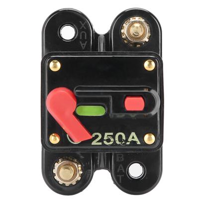 12?24V DC Circuit Breaker Fuse Inverter with Manul Reset for Car Audio System Boat Trucks250A