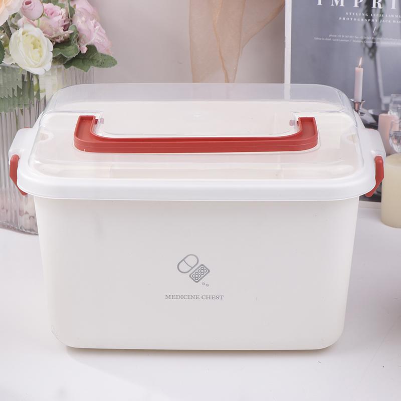 Large Capacity Medicine Box Portable Home First Aid Medical Kit Family Emergency Medicine Box With Multi-Layer Drug Storage Case