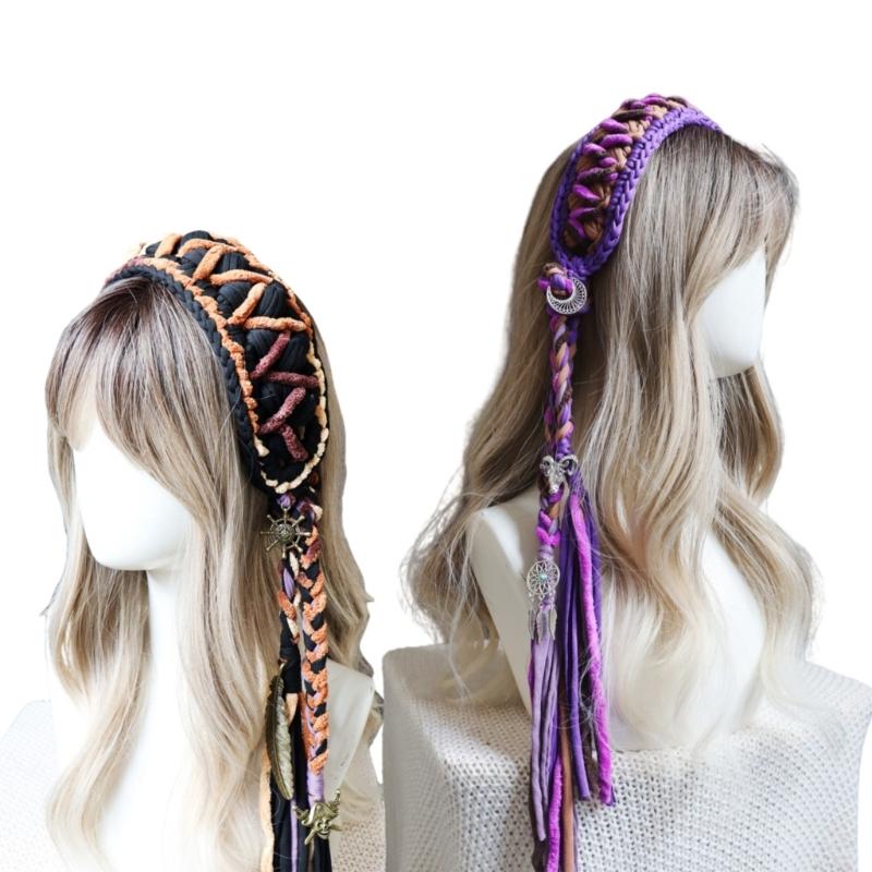 Elegant Knitted Tassels Hairband Adjustable Soft Headwrap For Ladies Daily Use Party Or Vacation Outfits