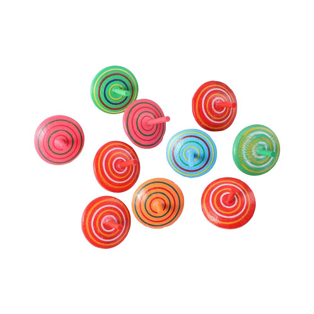 Educational Game Wooden Gyro Toys Desktop Spinning Top Wooden Rotate Gyro Woode Spinning Top Toy