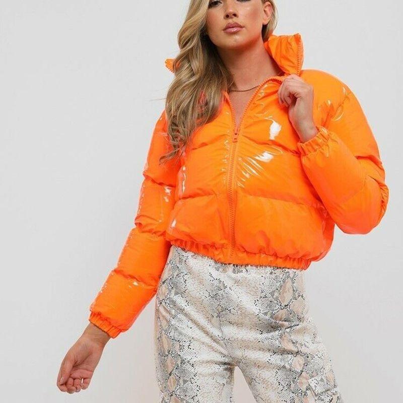 Solid Color Long Sleeve Short Zip Coat Solid Long Sleeve Short Zip-up Outerwear