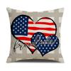 4pcs/Set Cross-Border US Independence Day Pillow Cover Letter Sofa Cushion Cushion Cover Household Goods Without Pillow Core