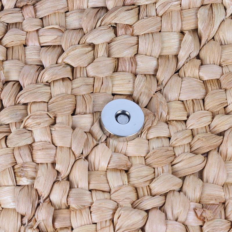 Handmade Women's Straw Corn Husk Clutch & Coin Purse - Casual Woven Beach Bag