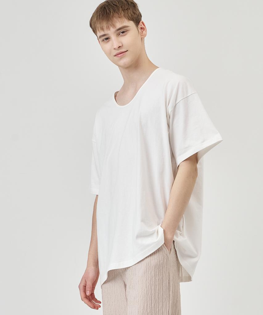 THE-ABON Khan Cotton Oversized Short Sleeve Tee Brown