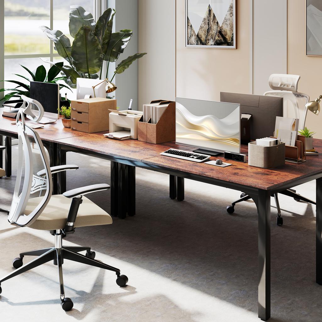 Desk, Computer Table, Rustic Design, Plenty of Space, Particleboard, Brown