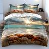 Beach Sunshine And Shell Serenity Printed Duvet Cover Set1 Duvet Cover+2 Pillowcasemulti Size Bedroom Bedding Decor
