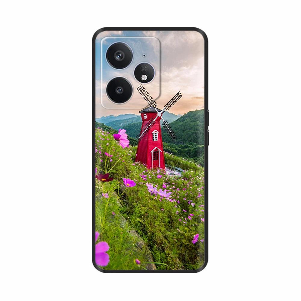 Für Realme Neo 7 Hülle Blume Vogel Weiches Silikon TPU Handyhülle Funda Für Realme Neo7 Abdeckung Realmi Neo 7 Hülle Handy Tasche Schalen