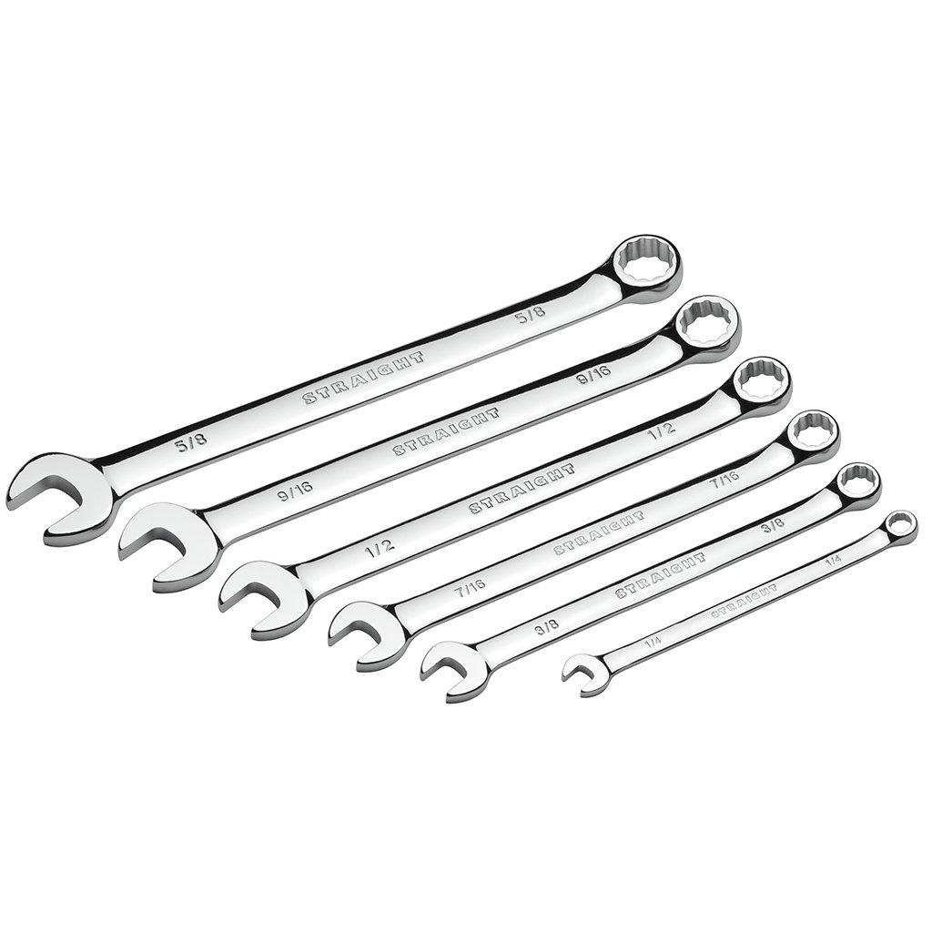 STRAIGHT Inch Combination Wrench 6-Piece Set, 11-0132