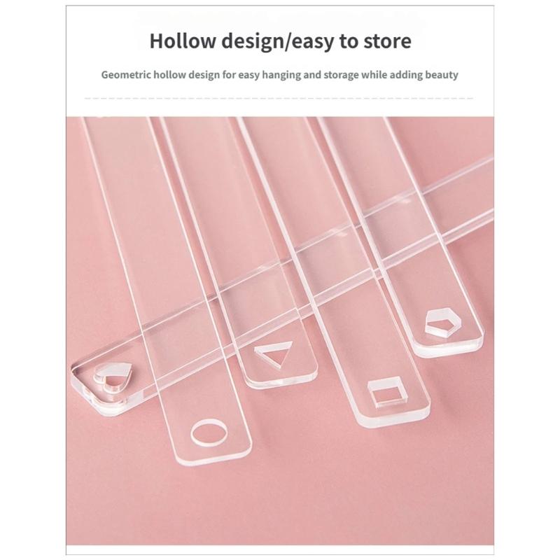 5Pcs Clear Acrylic Clay Thickness Measuring Tool Set Pottery Thickness Gauge Ruler For Clay Modeling Crafting Project