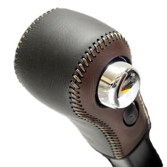 

Трёхцветный чехол на ручку КПП из натуральной кожи для Nissan Dayz Roox B21A в тёмно-коричневом и кофейном цвете. Комплект для замены для защиты интерьера КПП Nissan.