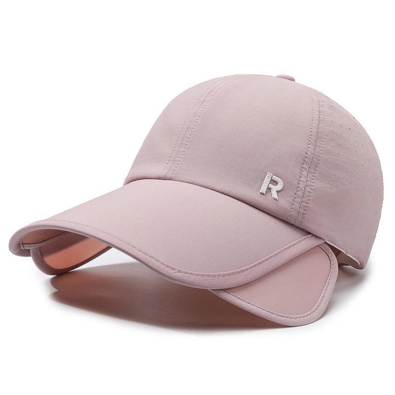 Spring And Summer New Pullable Brim Outdoor Sunshade Baseball Cap Men And Women The Same Face Cover Sunscreen Breathable Cap