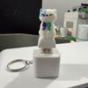 Animal Keyboard Fidget Toy 1/2Pcs Keychain, Rechargeable Goat Cat Finger Clicker Decompression Gadget with LED Light Sound, Push Button Sound