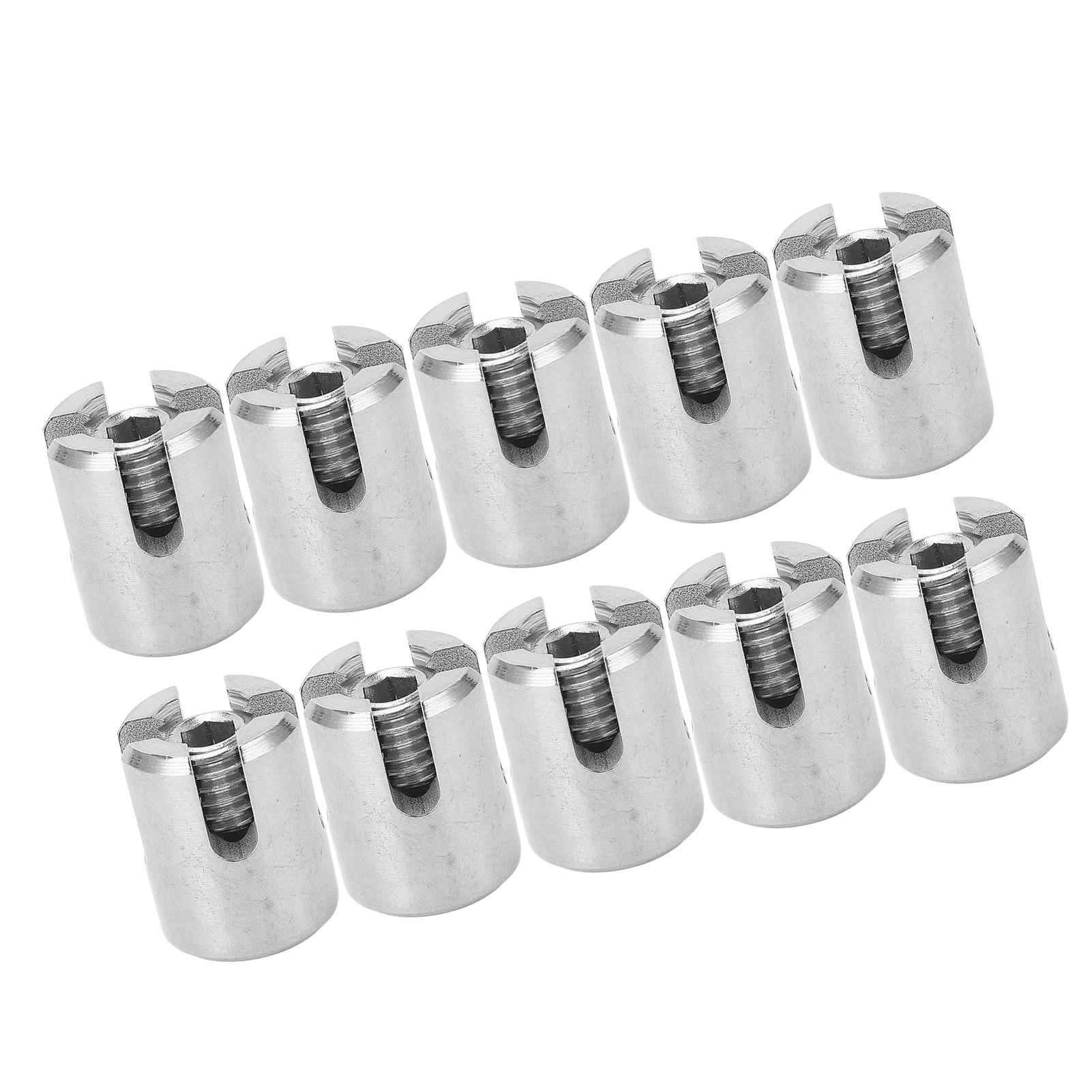 10 pièces   Serre-câble Acier Inoxydable Serre-câble pour Garde-corps à Fil Attache pour Intérieur Extérieur