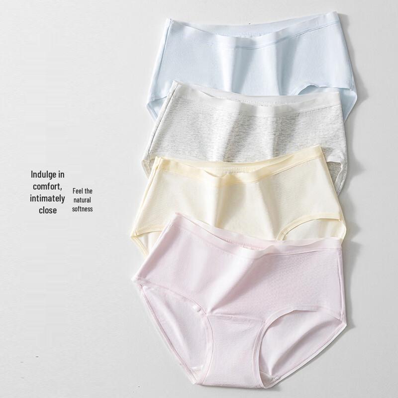 Yiershuang Women's 5-Pack Antibacterial Cotton Briefs