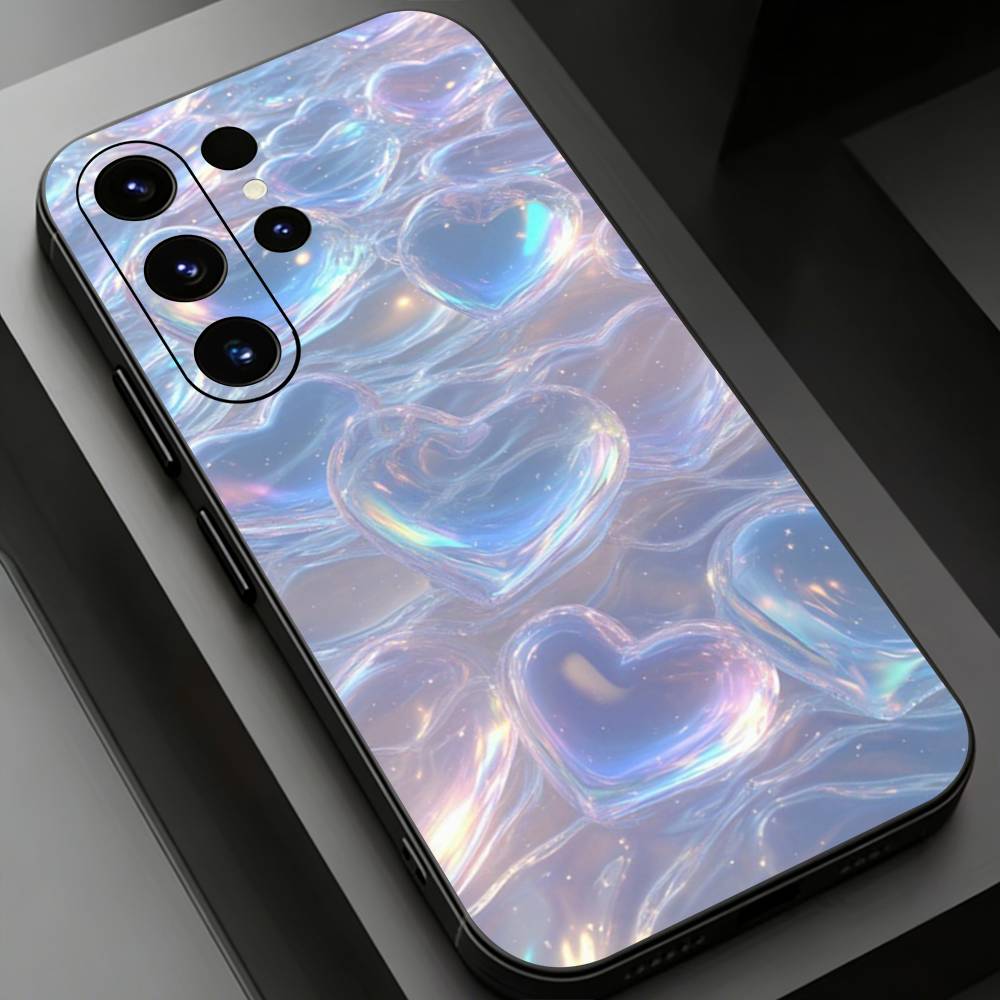 Holographic Bubble Y2K Style Phone case for Samsung Galaxy S24,25,26,23 22,21,S20 Plus Ultra FE soft fundas cases