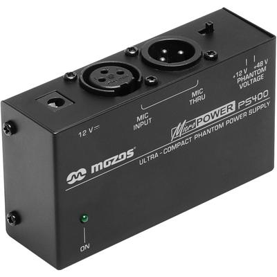 Mozos Ps400 Napájecí zdroj Phantom 12V / 48V Pro Mikrofony Xlr