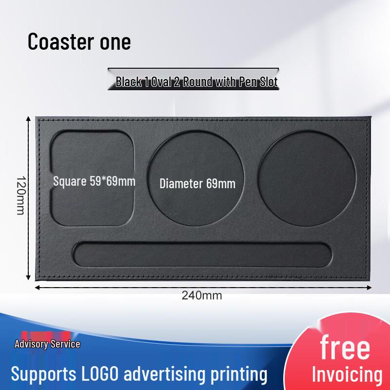 PU Leather Business Meeting Coaster & Writing Pad