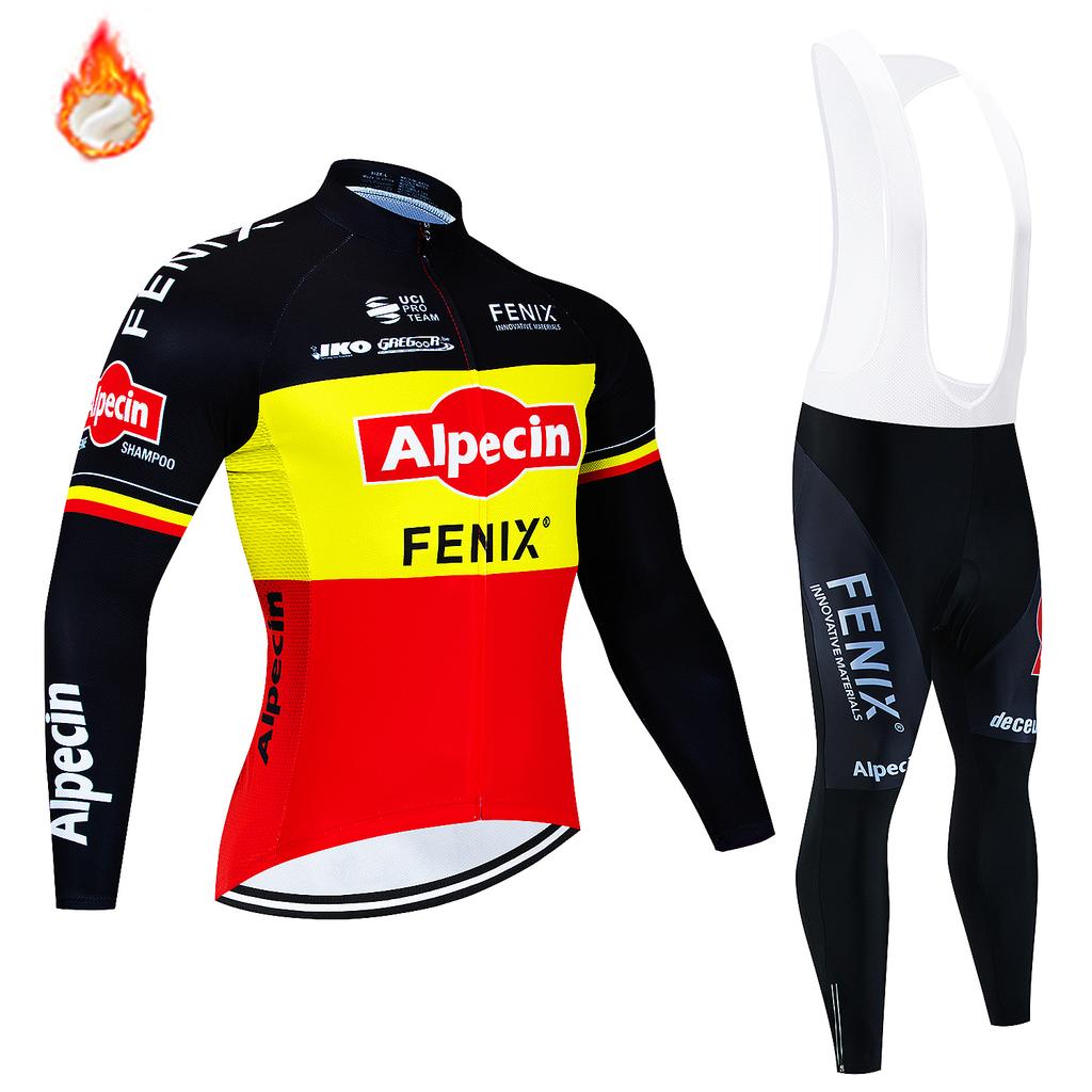 2026 Pro Team Winter Thermal Fleece Cycling Jersey Set Long Sleeve Bicycle Clothing MTB Bike Wear Maillot Ropa Ciclismo Cycling