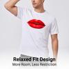Glossy Red Lips 3D All Over Print Men's Crew Neck T-Shirt