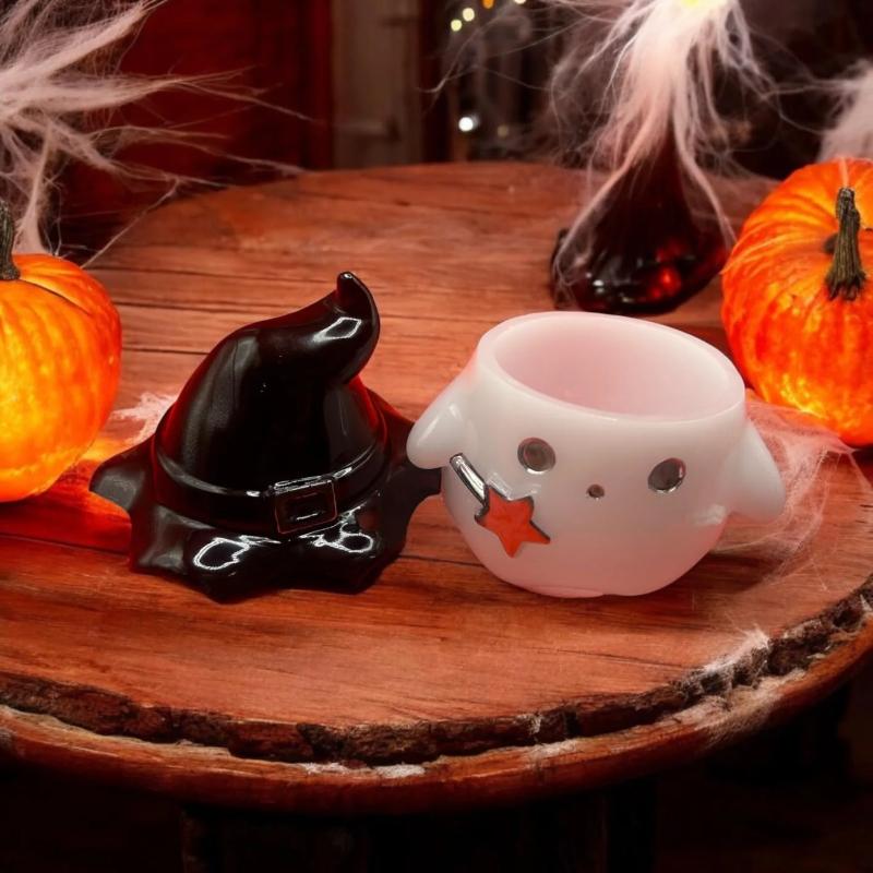 1set Halloween Ghost Wizard Jar Silicone Mold With Lid Storage Jar Epoxy Molds for Casting Craft DIY Jewelry Candy Container