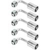 Car AC Aluminum Connector, 10Pcs 3/8in 90 Degree Bend Air Conditioning Splicer Hose Fittings Adaptor Connector Joint Pipe Swivel Coupling Universal