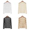 Mesh Lace Bottomed Blouse Hollow Lace Floral  Shirts Elegant Transparent T-shirt  Spring Autumn