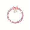 Alloy Crystal Car Decorative Ring with Rhinestone Bow for Start Engine Stop Button, 1pc Vehicle Ignition Bling Accessory