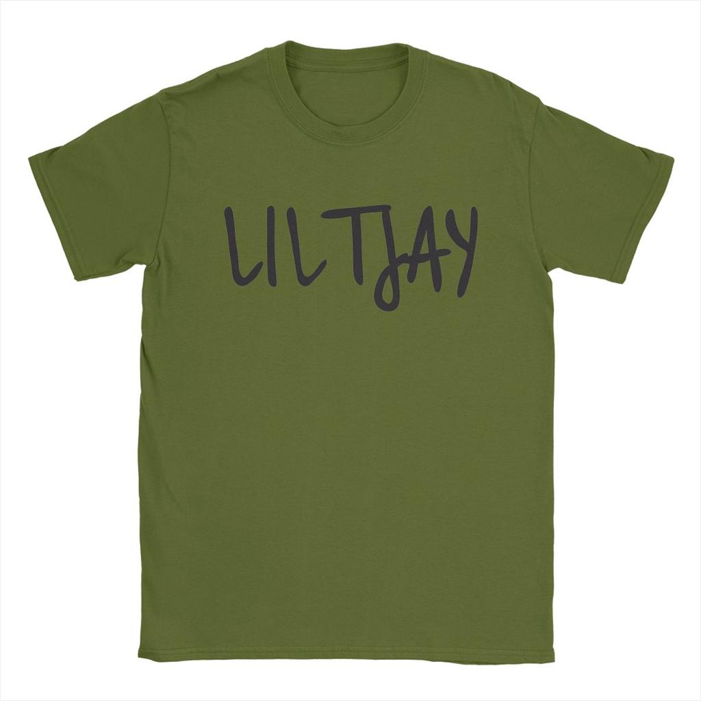 Men Lil Tjay T Shirts Pure Cotton Clothing Vintage Short Sleeve Crewneck Tees Plus Size T-Shirt