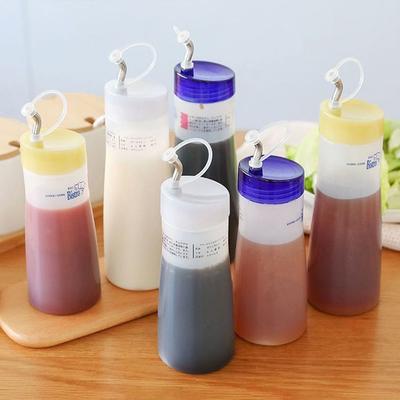 New 280ml 380ml Squeeze Sauce Bottle Plastic Large Capacity Squeeze Bottles Clear Tomato Catchup Dispenser Kitchen Tools