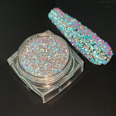 Reflektierendes Glitzerpulver Für Silbernes Reflektierendes Glitzerpulver Nagelkunst Holografische Schimmernde Diamanten Pigment