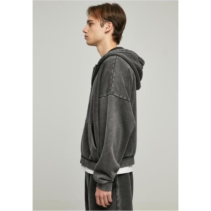 Sweatshirt à capuche zippé Urban Classics 90's Heavy Sand Washed