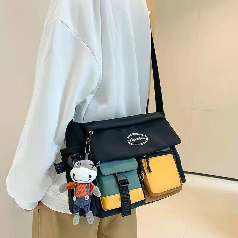 Nylonowe torby typu crossbody dla kobiet i mężczyzn, modne płócienne torebki, torby na ramię, torby szkolne, torby kurierskie z wieloma kieszeniami