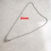 QMHJE 2/3/4mm Stainless Steel Rope Chain Necklace Vacuum Plating Sailor Clasp Steering Wheel Women Men Choker Jewelry Accessory