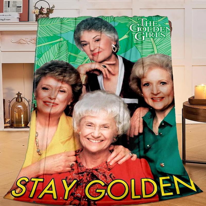 1 Stück Goldene Dame Freundschaft Flanelldecke Geschenk, Geeignet für Männer und Frauen, Weich, Ideal für Betten und Sofa, Geburtstags- oder Weihnachtsgeschenk