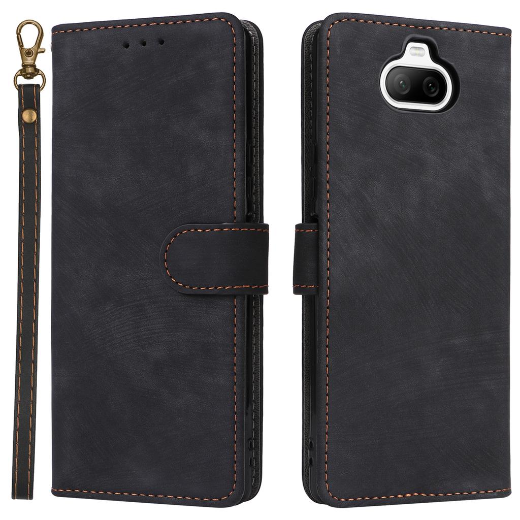 For Sony Xperia 8 Case RFID Blocking PU Leather Phone Cover with Wallet