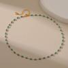 Collana da Donna con Perline Turchesi Placcata Oro Moda Versatile Gioiello