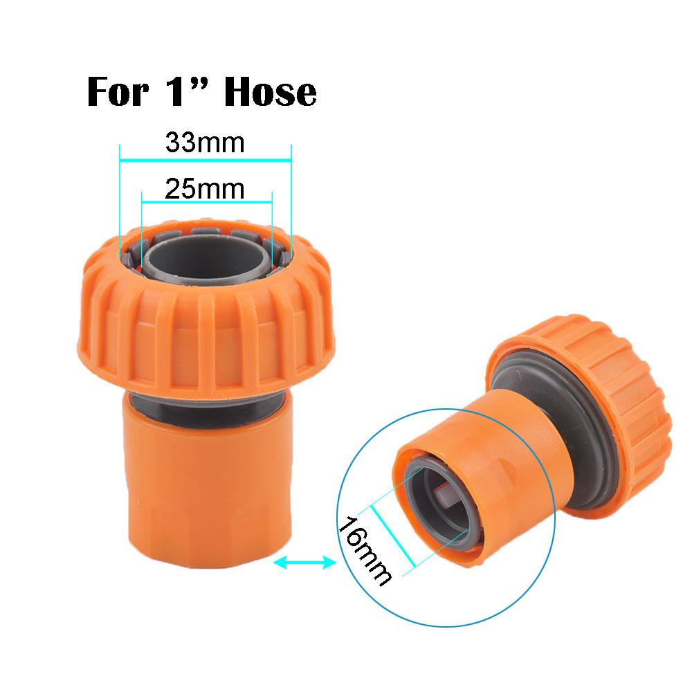 Garden Hose Quick Connector 1/2 3/4 1 Inch Pipe Coupler Stop Water Connector 32/20/16mm Repair Joint Irrigation System